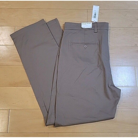 NWT AG Adriano Goldschmied Lochlan Relaxed Straight Trousers Men's 38x34 Biege